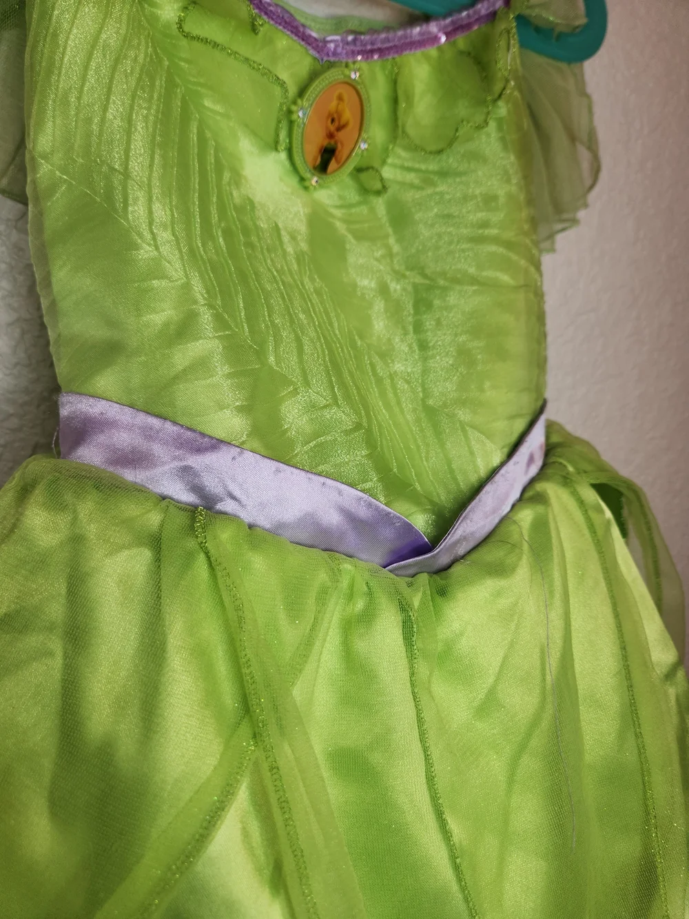 Disney Store Tinker Bell Costume Child Size Medium 5 6  Green And Purple - Picture 4 of 14